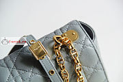 Dior Large Caro Bag Cannage Leather Gray M9243 29x18x10cm - 5