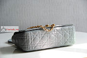 Dior Large Caro Bag Cannage Leather Gray M9243 29x18x10cm - 2