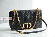 Dior Large Caro Bag Cannage Leather Black M9243 29x18x10cm - 1