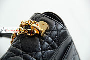 Dior Large Caro Bag Cannage Leather Black M9243 29x18x10cm - 6