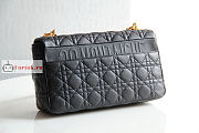Dior Large Caro Bag Cannage Leather Black M9243 29x18x10cm - 5