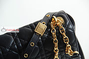 Dior Large Caro Bag Cannage Leather Black M9243 29x18x10cm - 4