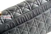 Dior Large Caro Bag Cannage Leather Black M9243 29x18x10cm - 3