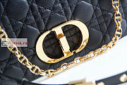 Dior Large Caro Bag Cannage Leather Black M9243 29x18x10cm - 2
