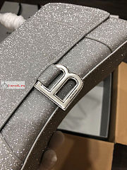 Balenciaga Small Hourglass Handbag Glitter White 23cm - 4