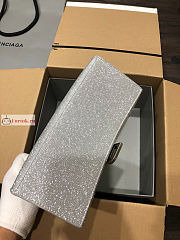 Balenciaga Small Hourglass Handbag Glitter White 23cm - 3