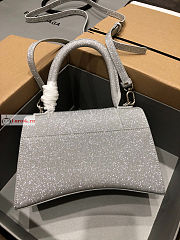 Balenciaga Small Hourglass Handbag Glitter White 23cm - 5