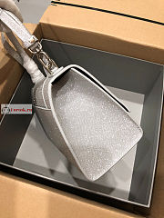 Balenciaga Small Hourglass Handbag Glitter White 23cm - 6