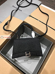 Balenciaga Small Hourglass Handbag Glitter Black 23cm - 1