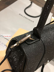 Balenciaga Small Hourglass Handbag Glitter Black 23cm - 2