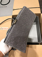 Balenciaga Small Hourglass Handbag Glitter Grey 23cm - 5
