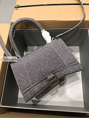 Balenciaga Small Hourglass Handbag Glitter Grey 23cm - 4