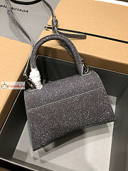 Balenciaga Small Hourglass Handbag Glitter Grey 23cm - 3
