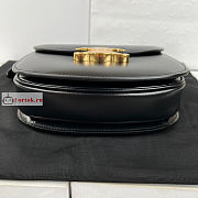 Celine Teen Besace Triomphe In Shiny Leather Black 18.5x16x6cm - 5