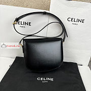 Celine Teen Besace Triomphe In Shiny Leather Black 18.5x16x6cm - 4