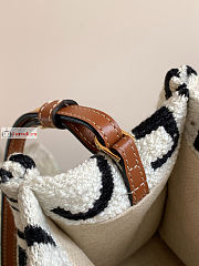 Celine Small Cabas Thais White/Black 29x16x13cm - 6