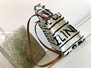 Celine Small Cabas Thais White/Black 29x16x13cm - 3