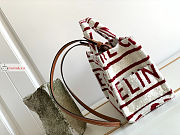 Celine Small Cabas Thais White/Red 29x16x13cm - 2