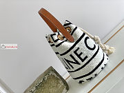 Celine Teen Drawstring Bucket Bag White/Black 15x19x15cm - 6