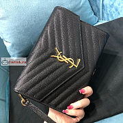 Ysl Flap Pouch In Grained Leather Black 617662 21×6×3cm - 4