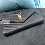 Ysl Flap Pouch In Grained Leather Black 617662 21×6×3cm - 5