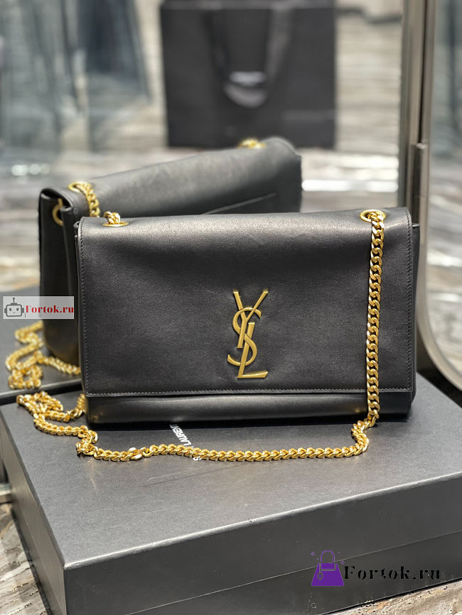 Ysl Medium Kate Reversible Chain Bag Black 5538041 28.5x20x6cm - 1