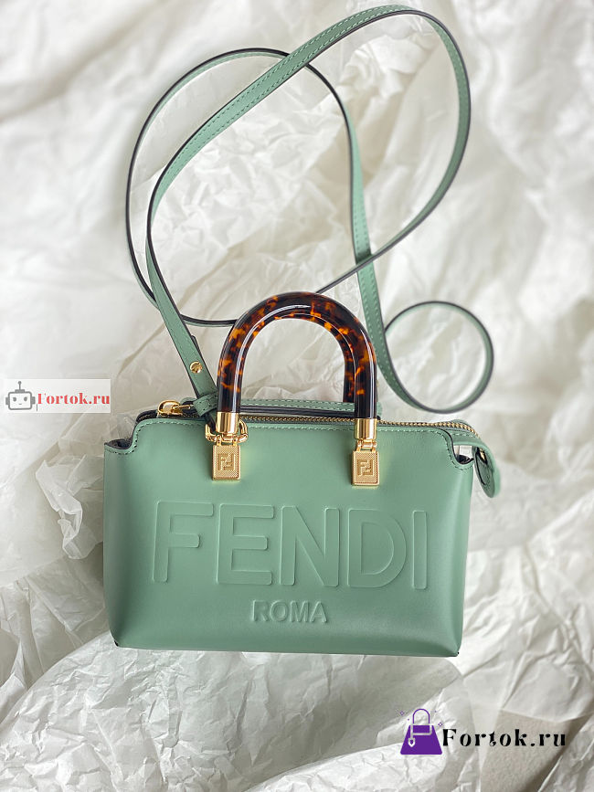 Fendi Mini By The Way Boston Mint Green 20.5x12x9cm - 1