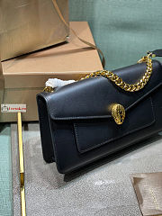 Bvlgari Medium Serpenti East West Maxi Chain Bag Black 28x17x6cm - 4