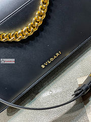 Bvlgari Medium Serpenti East West Maxi Chain Bag Black 28x17x6cm - 3