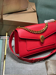 Bvlgari Medium Serpenti East West Maxi Chain Bag Red 28x17x6cm - 5