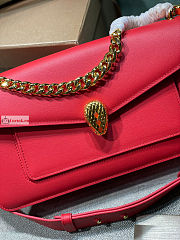 Bvlgari Medium Serpenti East West Maxi Chain Bag Red 28x17x6cm - 3