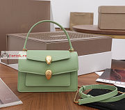 Bvlgari x Alexander Belt Bag In Smooth Leather Green 19x13x6.5cm - 1