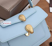 Bvlgari x Alexander Belt Bag In Smooth Leather Blue 19x13x6.5cm - 3