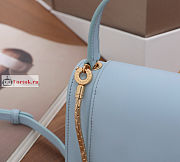 Bvlgari x Alexander Belt Bag In Smooth Leather Blue 19x13x6.5cm - 4