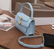 Bvlgari x Alexander Belt Bag In Smooth Leather Blue 19x13x6.5cm - 2