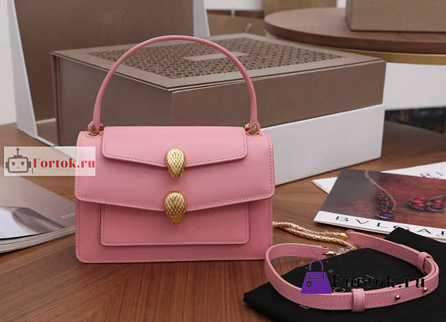 Bvlgari x Alexander Belt Bag In Smooth Leather Pink 19x13x6.5cm - 1