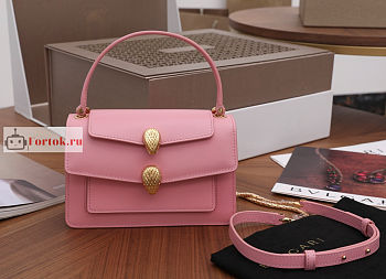 Bvlgari x Alexander Belt Bag In Smooth Leather Pink 19x13x6.5cm