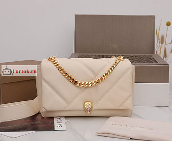 Bvlgari Serpenti Cabochon Maxi Chain Crossbody Bag Ivory 27x18x11cm