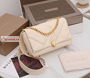 Bvlgari Serpenti Cabochon Maxi Chain Crossbody Bag Ivory 27x18x11cm - 3
