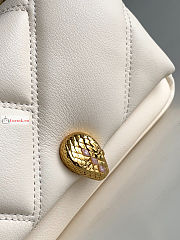 Bvlgari Mini Serpenti Cabochon Maxi Chain Crossbody Bag Ivory 18x12x8cm - 6