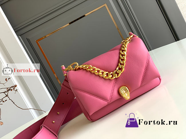 Bvlgari Mini Serpenti Cabochon Maxi Chain Crossbody Bag Pink 18x12x8cm - 1