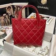 Chanel Vivian Vintage Tote Bag Red AS3045 23x24x9cm - 3