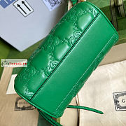 Gucci GG Matelasse Leather Top Handle Bag Green 702251 19x13x11cm - 6