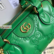 Gucci GG Matelasse Leather Top Handle Bag Green 702251 19x13x11cm - 2