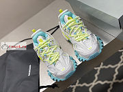 Balenciaga Track Sneaker In White/Neon Yellow/Light Blue  - 3