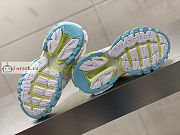 Balenciaga Track Sneaker In White/Neon Yellow/Light Blue  - 4