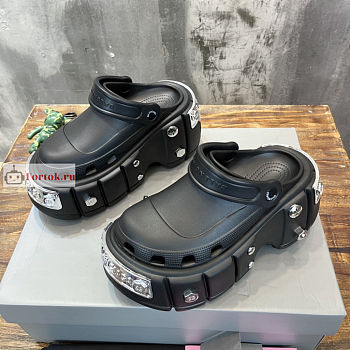 Balenciaga Hard Crocs Sandals Black