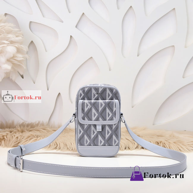 Dior Hit The Road Vertical Pouch Gray 11x19x5cm - 1