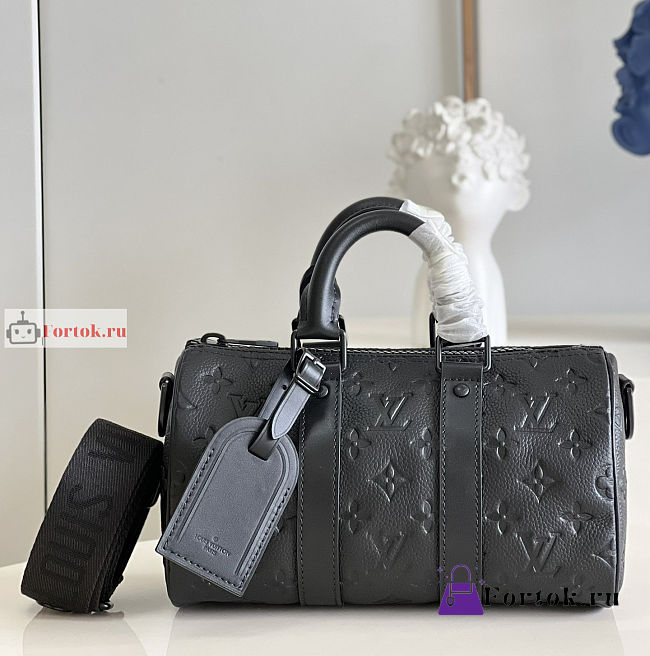 Louis Vuitton Keepall 25 Bag Black M20900 25x15x11cm - 1