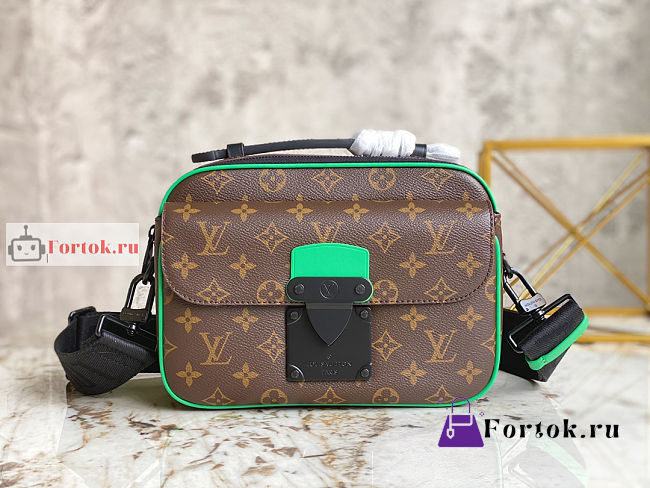 Louis Vuitton S Lock Messenger Brown/Green M46246 22x18x8cm - 1